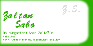 zoltan sabo business card